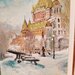 Tablou castelul Quebec, semnat la Berge